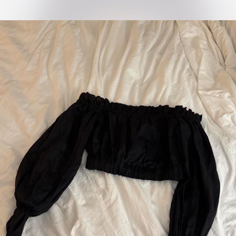 STAUD Black Off-Shoulder Blouse - Picture 3 of 6